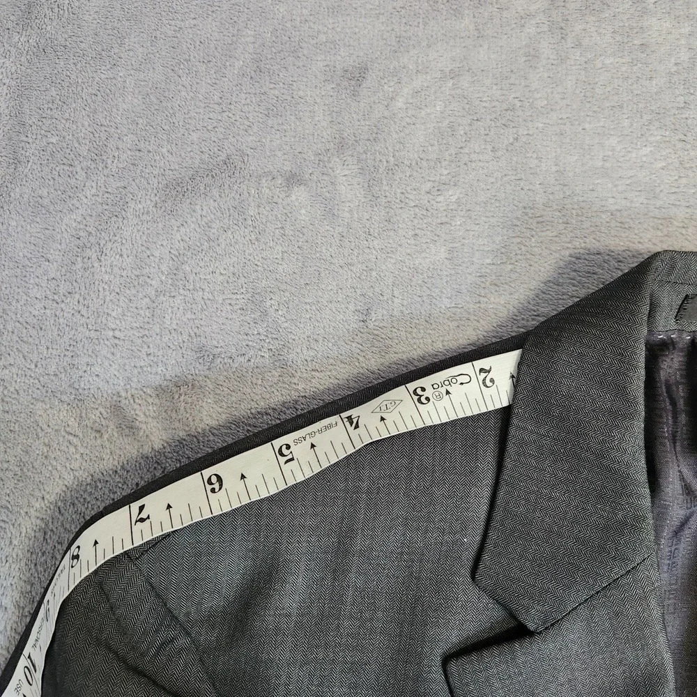 New Hugo Boss Pasini2 Movie2 Grey Virgin Wool Blazer Suit Jacket 42R Flaw